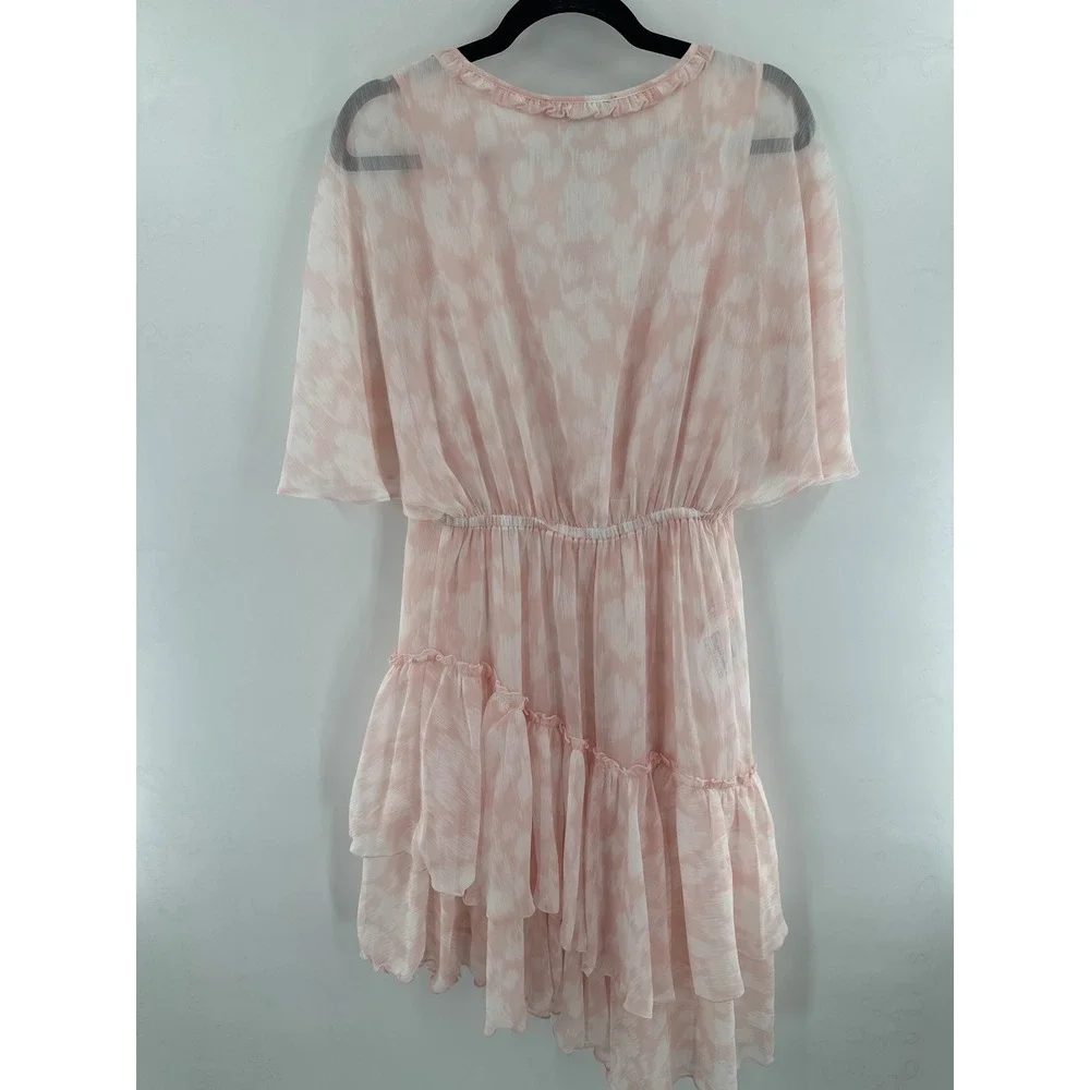 Bcbgmaxazria Short Sleeve Tiered Ruffle Dress in Potpourri Medium NWT - Picture 5 of 6